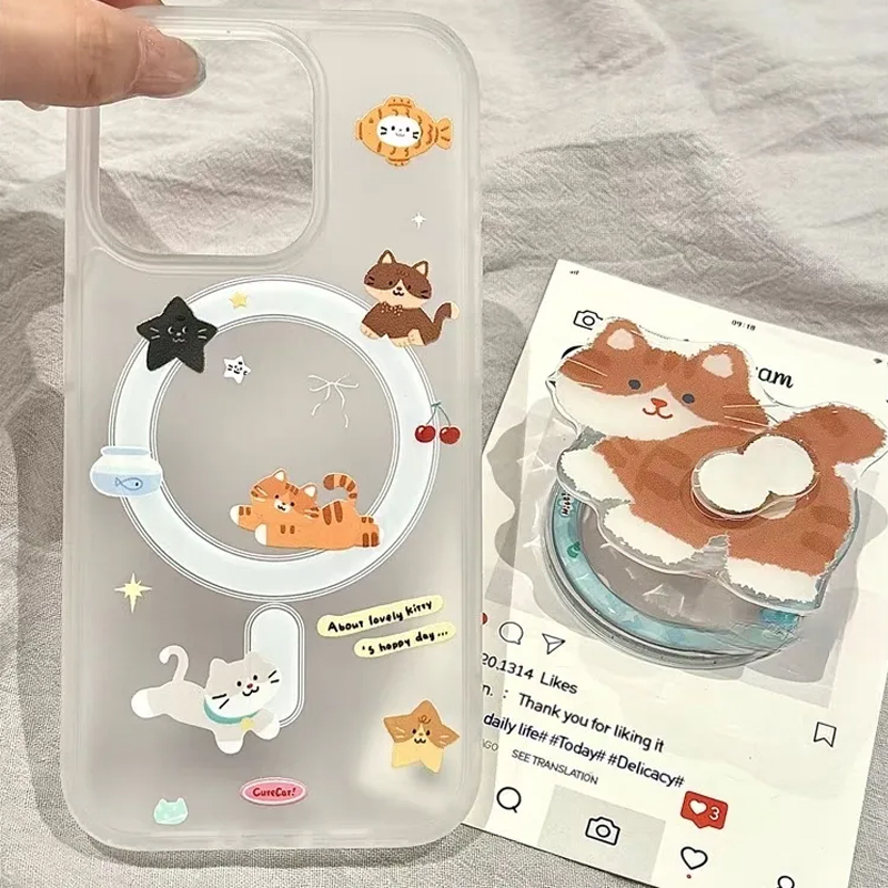 Phone Cases Quirky - Simples dos desenhos animados engraçado gato