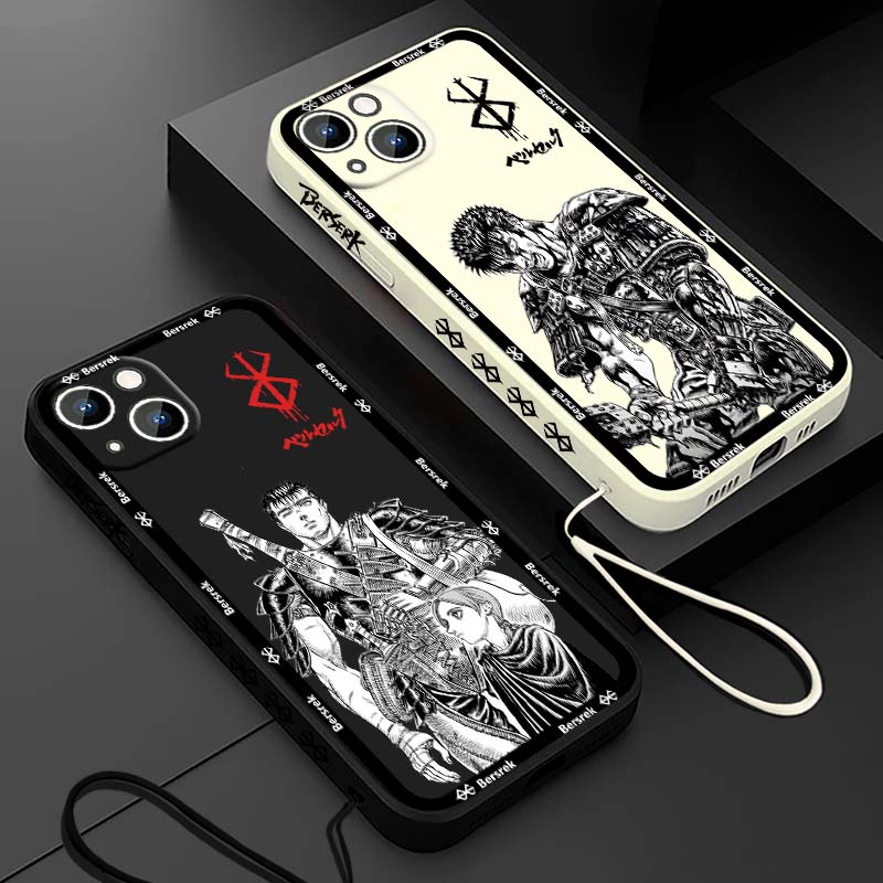 Phone Cases Anime - Capa de Celular Líquida com Cordão