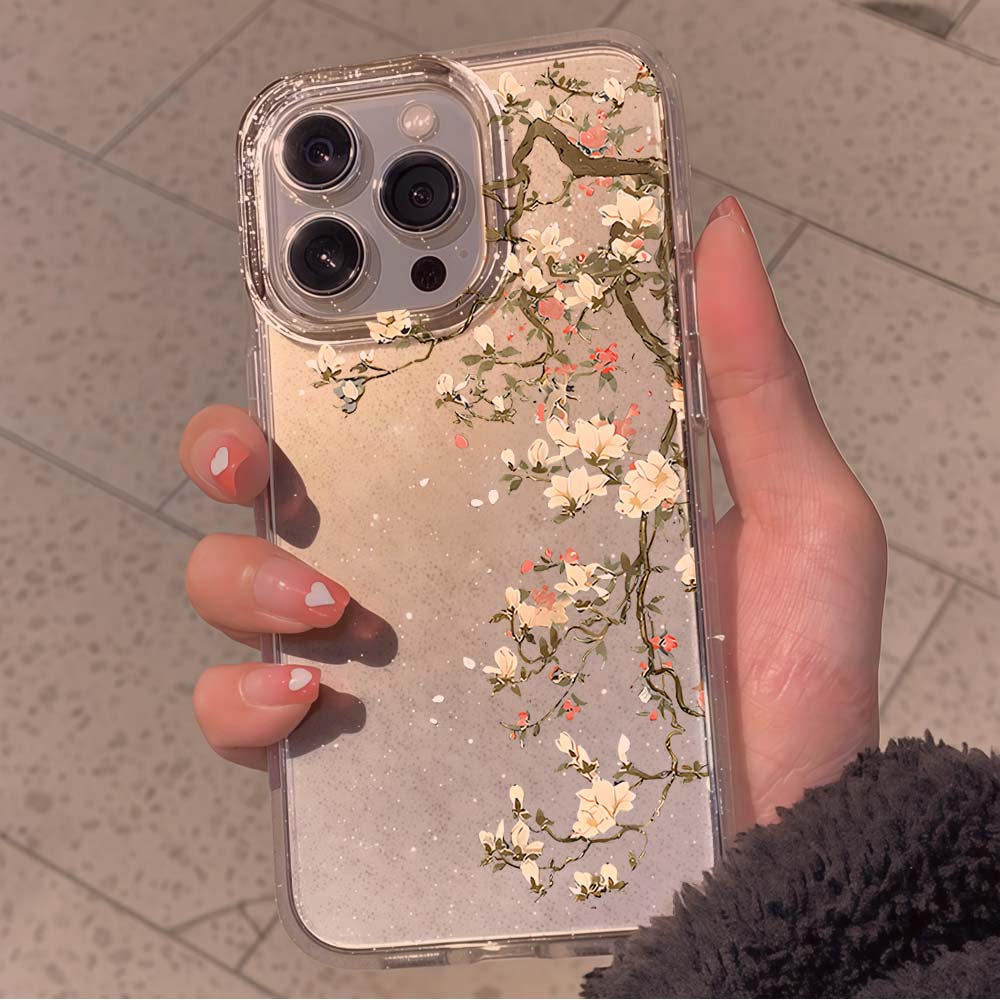 Phone Cases Iphone 17 Pro Max - Capa de Celular Vintage com Glitter