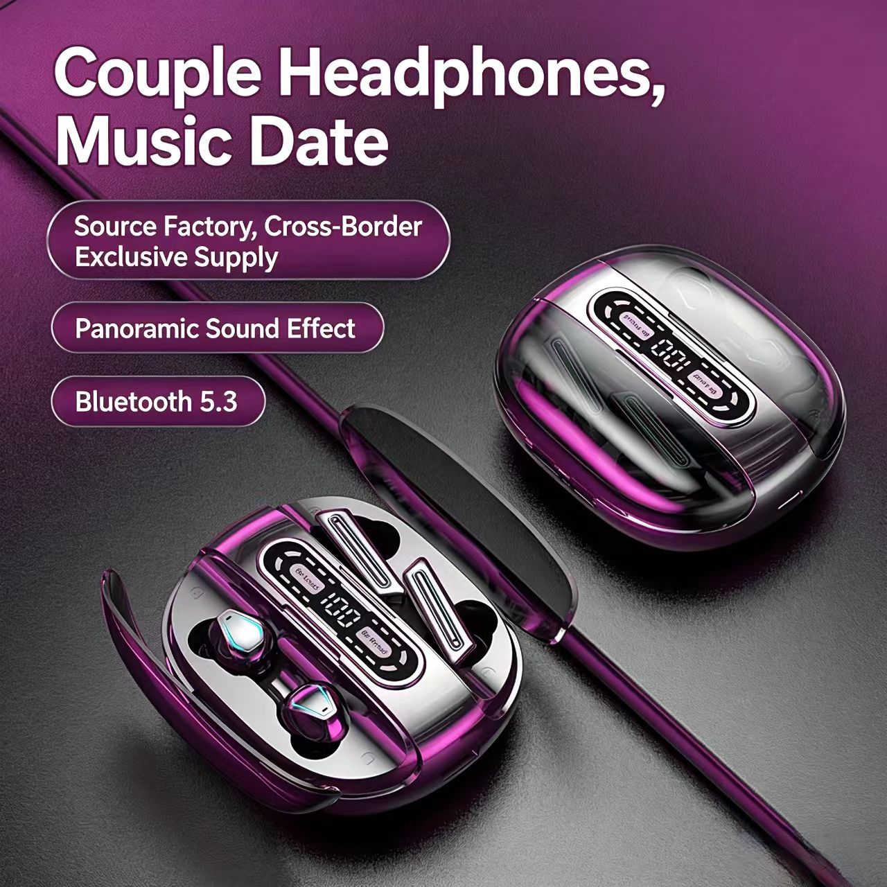 Phone Cases Pk - Fones de Ouvido para Casal com