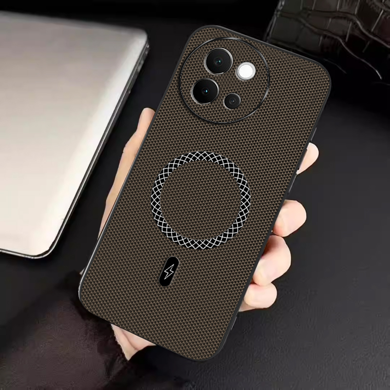 Phone Cases Vivo - Capa Protetora Magnética Ultrafina de Couro