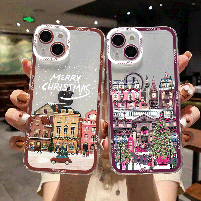 Phone Cases Xiaomi Redmi 12 - Inverno ano novo natal rua cenário