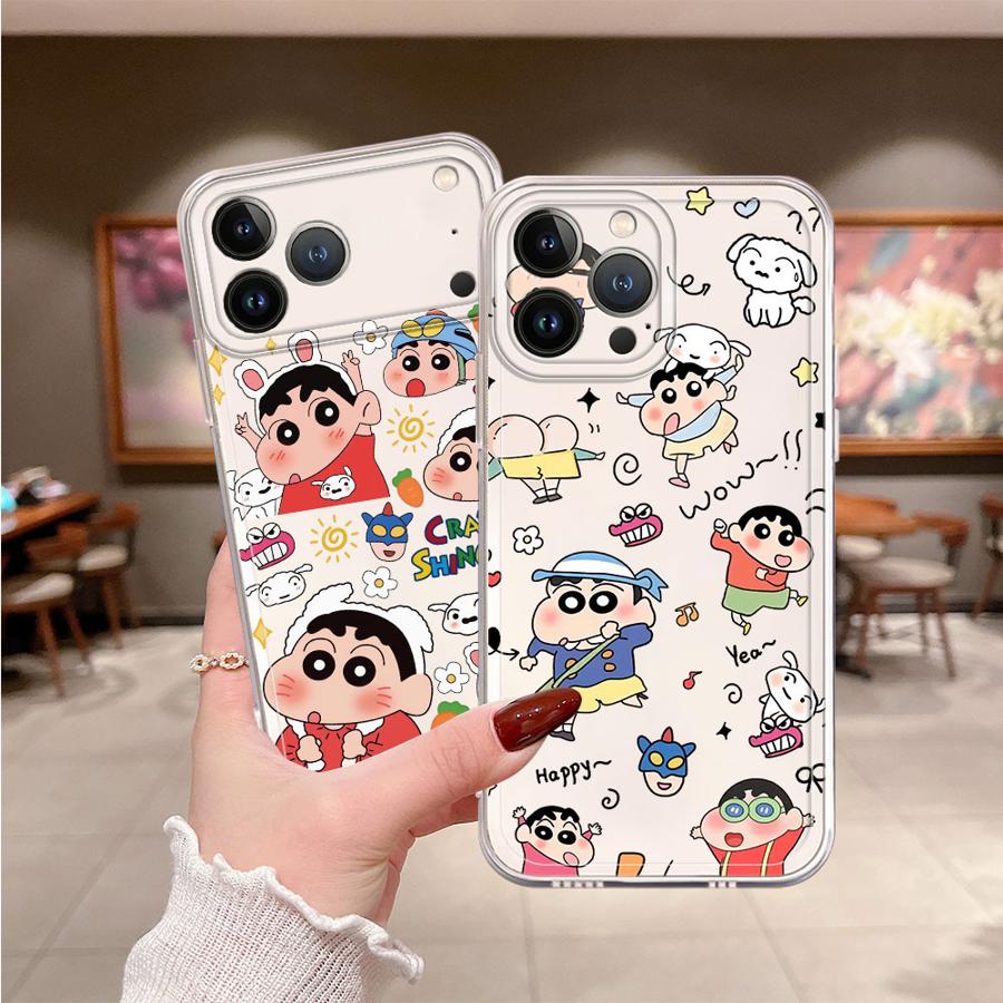 Phone Cases Iphone 17 Pro Max - Capa de Celular Macia Cra-yons Shin-chans