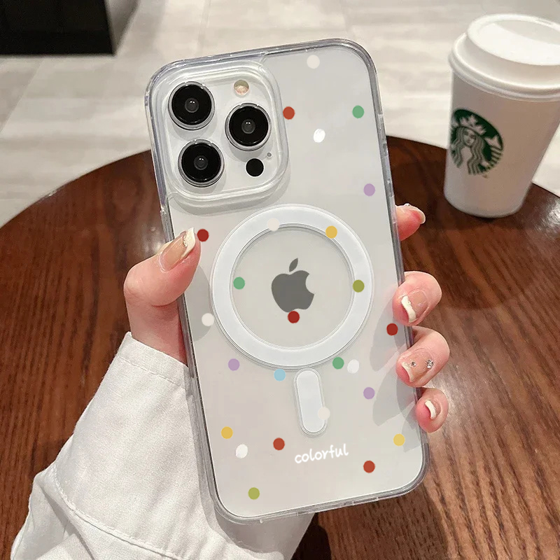 Phone Cases Iphone 17 Pro Max - Ins coreano criativo colorido onda pontos