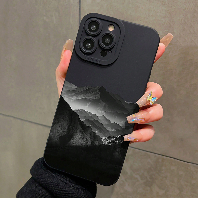 Phone Cases Xiaomi Redmi 12 - Capa de Silicone INS Design Black