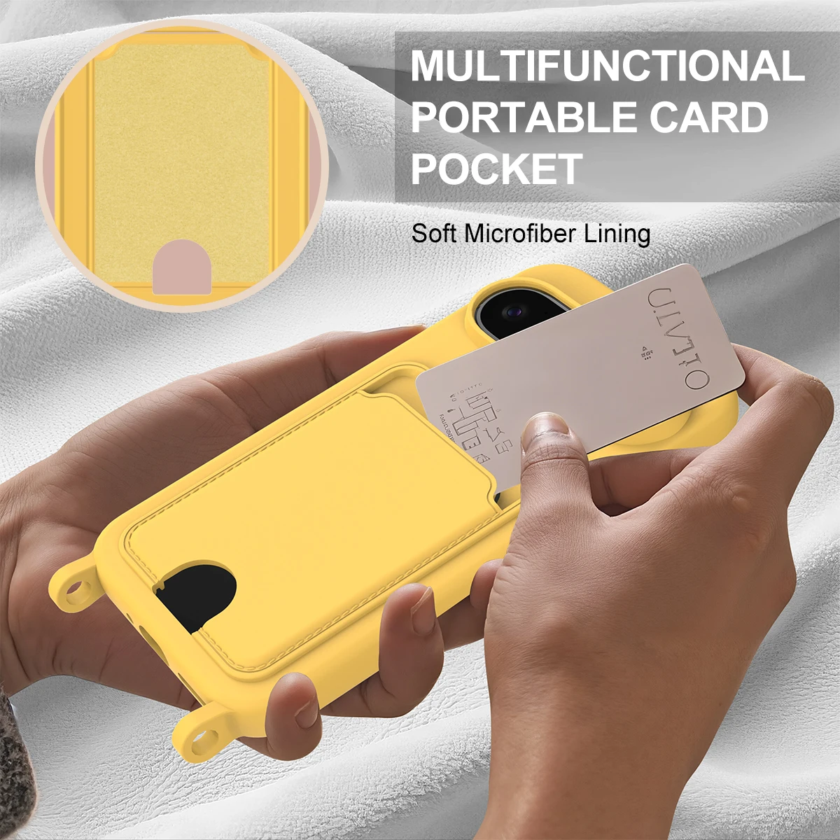 Capa de telefone de silicone l - Phone Cases With Card Holder avaliação e preço