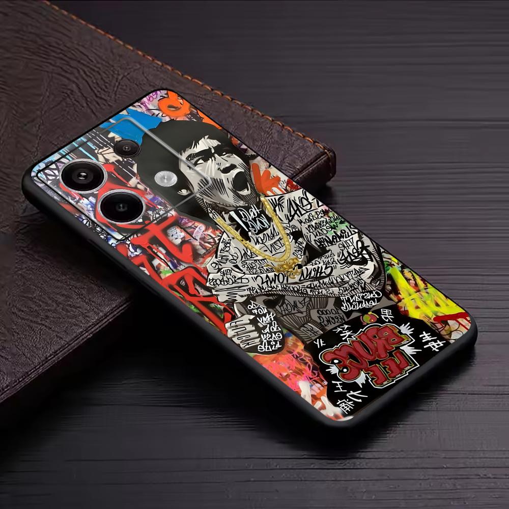 Banksy graffiti arte caso de t - Phone Cases Xiaomi Redmi 12 avaliação e preço