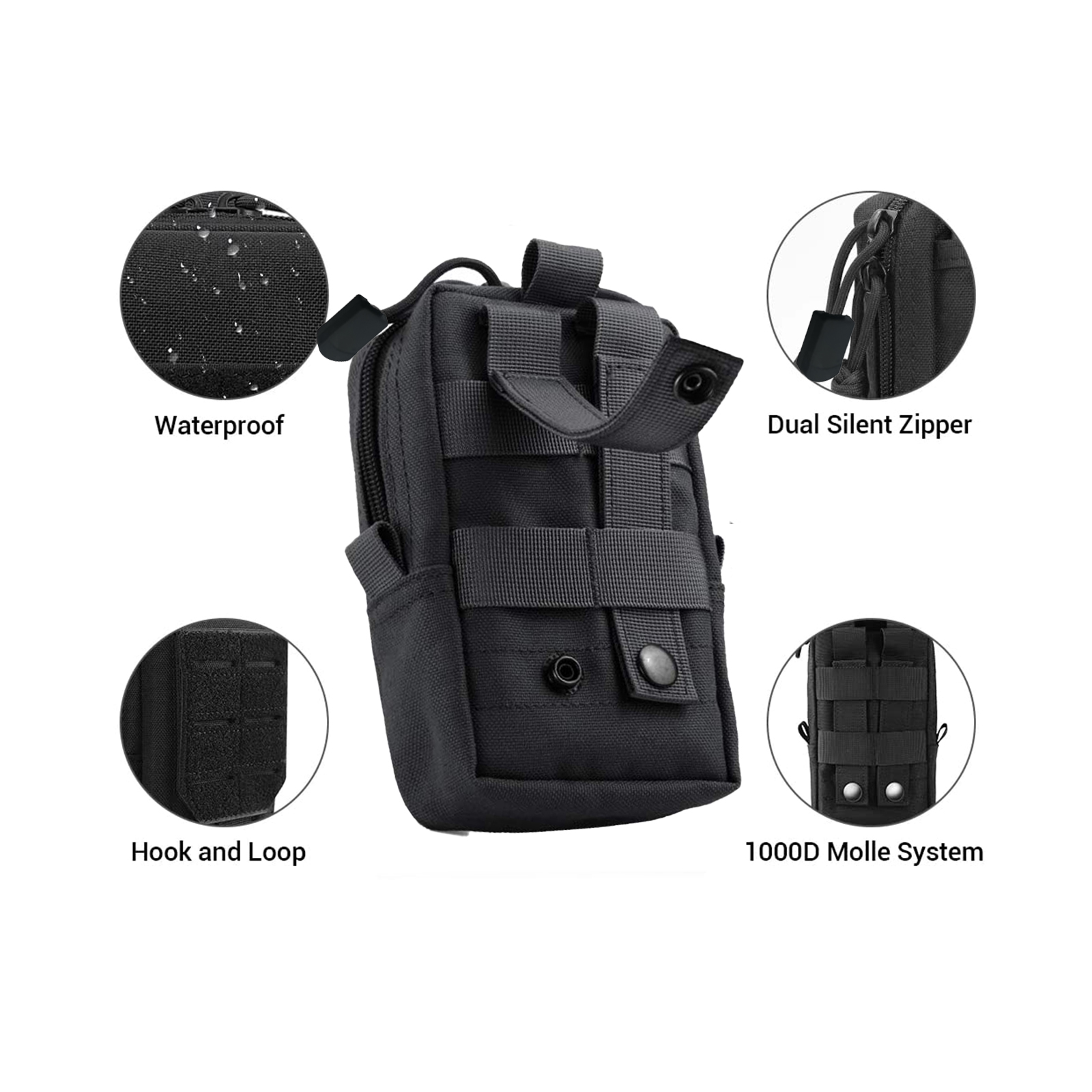 Molle tático bolsa cintura sac - Military Grade Case avaliação e preço