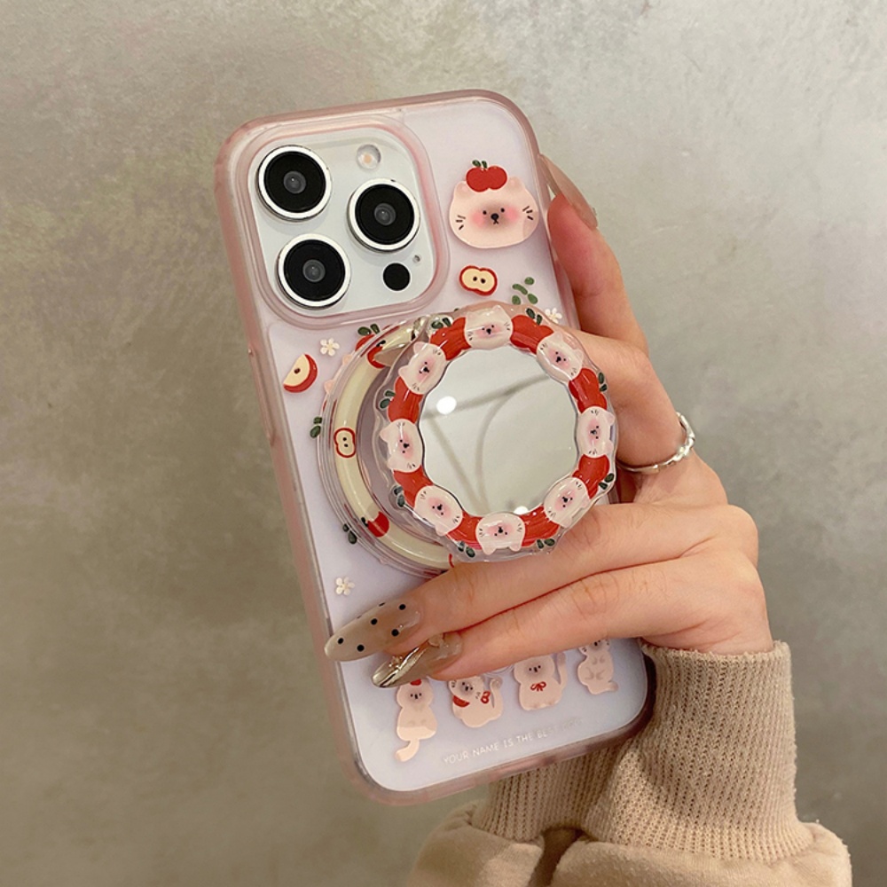 Coreano bonito apple kitty par - Phone Cases Quirky avaliação e preço