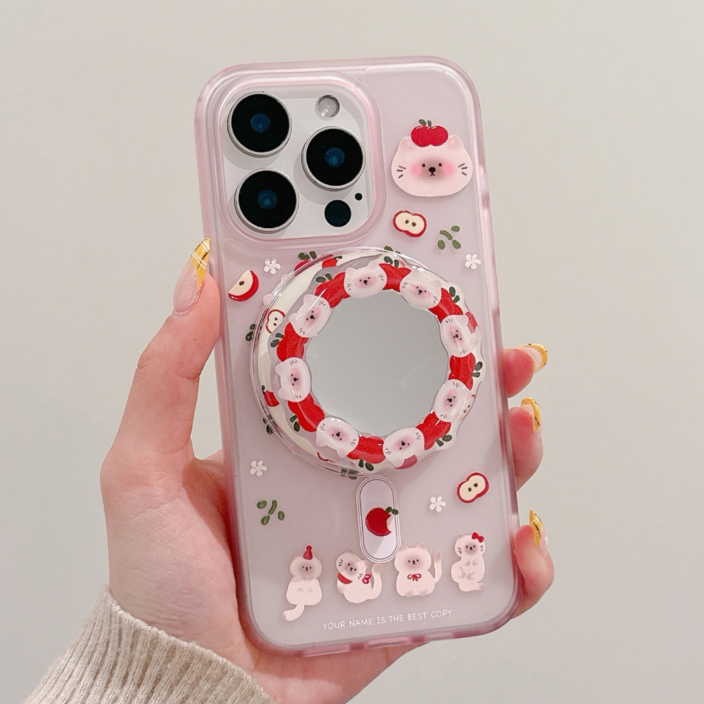 Coreano bonito apple kitty par - Phone Cases Quirky avaliação e preço